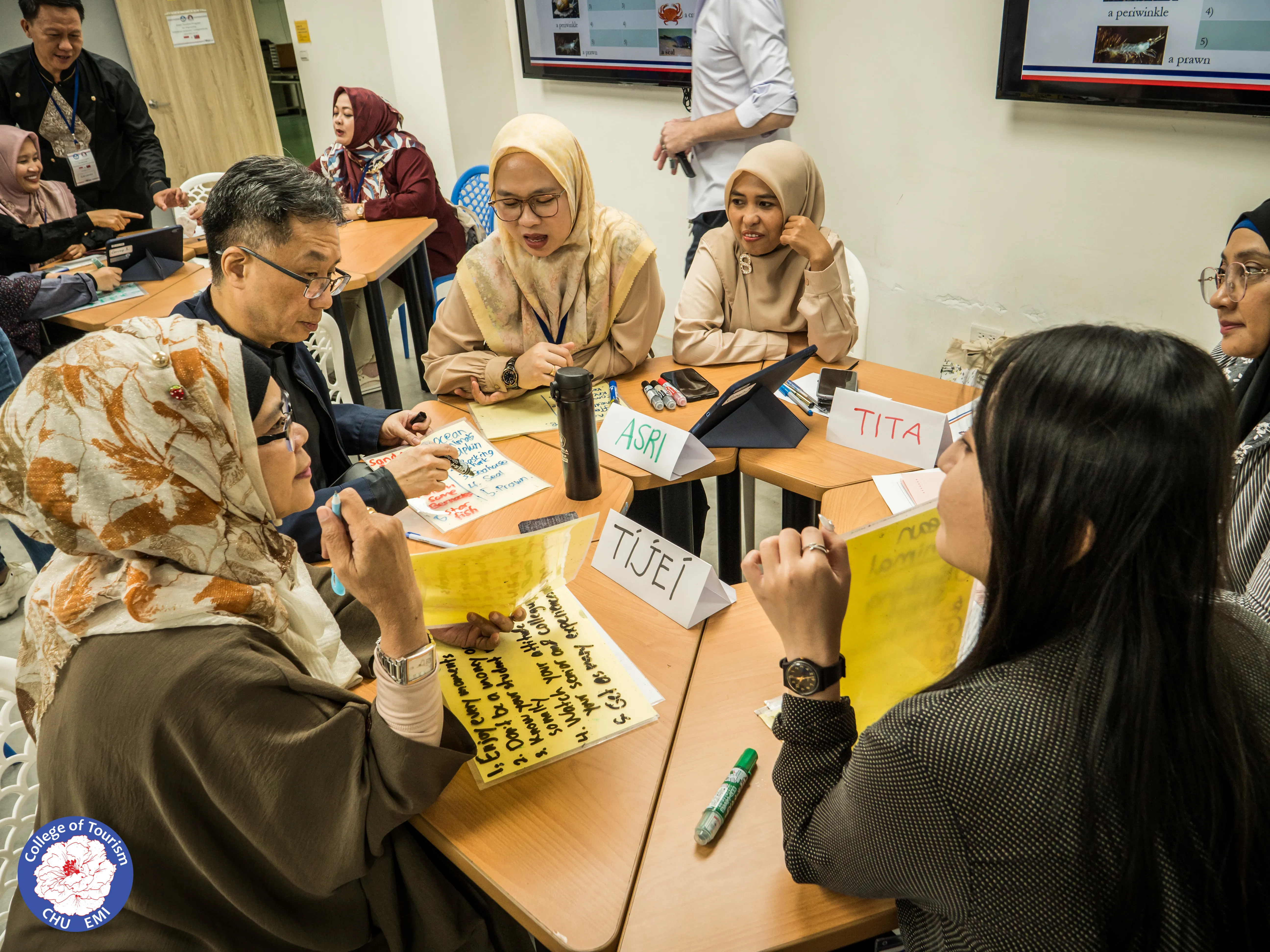 Teachers discussing new concepts and ideas